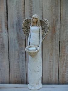 Anděl - víla stojící ( svícen )